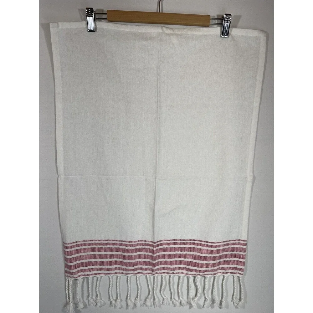 Simba Global Tea Towel Cotton Red‎ White Kitchen Cottagecore Farmhouse